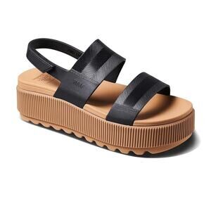 Reef Women's Water Vista Higher Sandals, Black/Tan, 11B/42EU